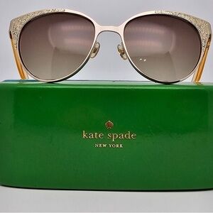 Kate Spade Gold and Black Women's Sunglasses